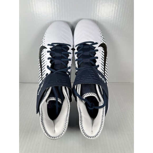 Nike Men’s 13 Alpha Menace Pro 2 MID Football Cleats BV3945-102 Navy White - Picture 6 of 8
